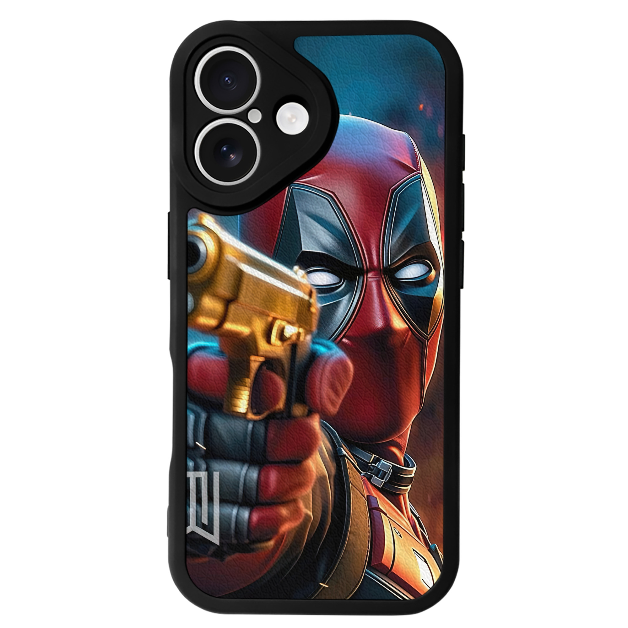（画像用） Deadpool デッドプール 【iPhone 16シリーズ対応】シリコンスマホケース（レザー調） 材質：シリコン
